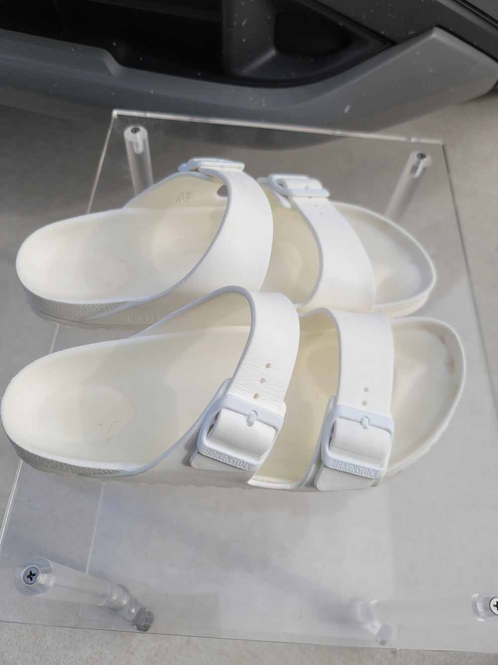 Birkenstock White Arizona EVA Sandals - Women